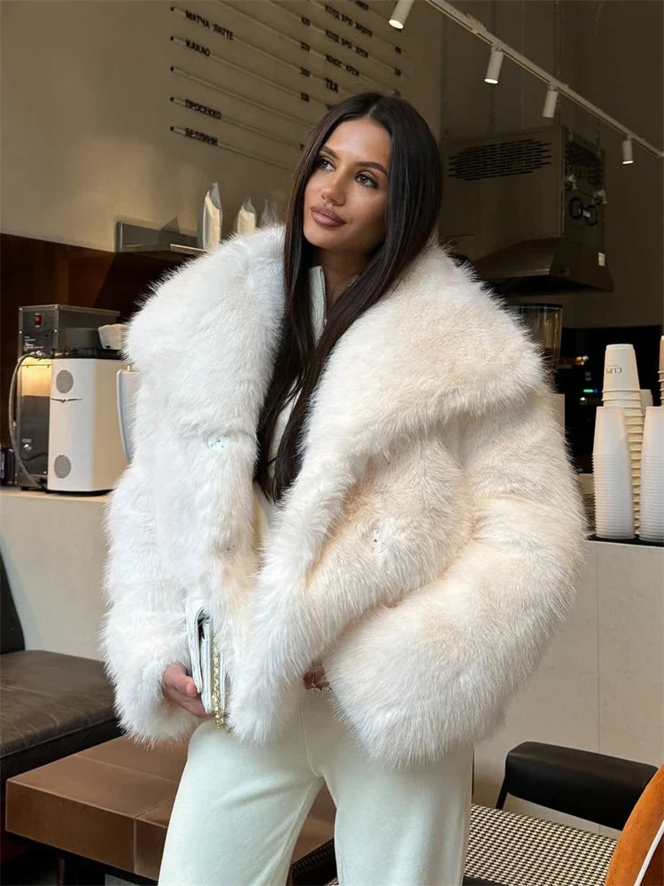 Faux Fur Winter Coat – Luxury Warm & Elegant Women's Jacket