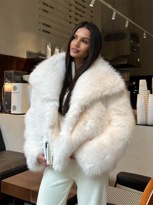 Faux Fur Winter Coat – Luxury Warm & Elegant Women's Jacket