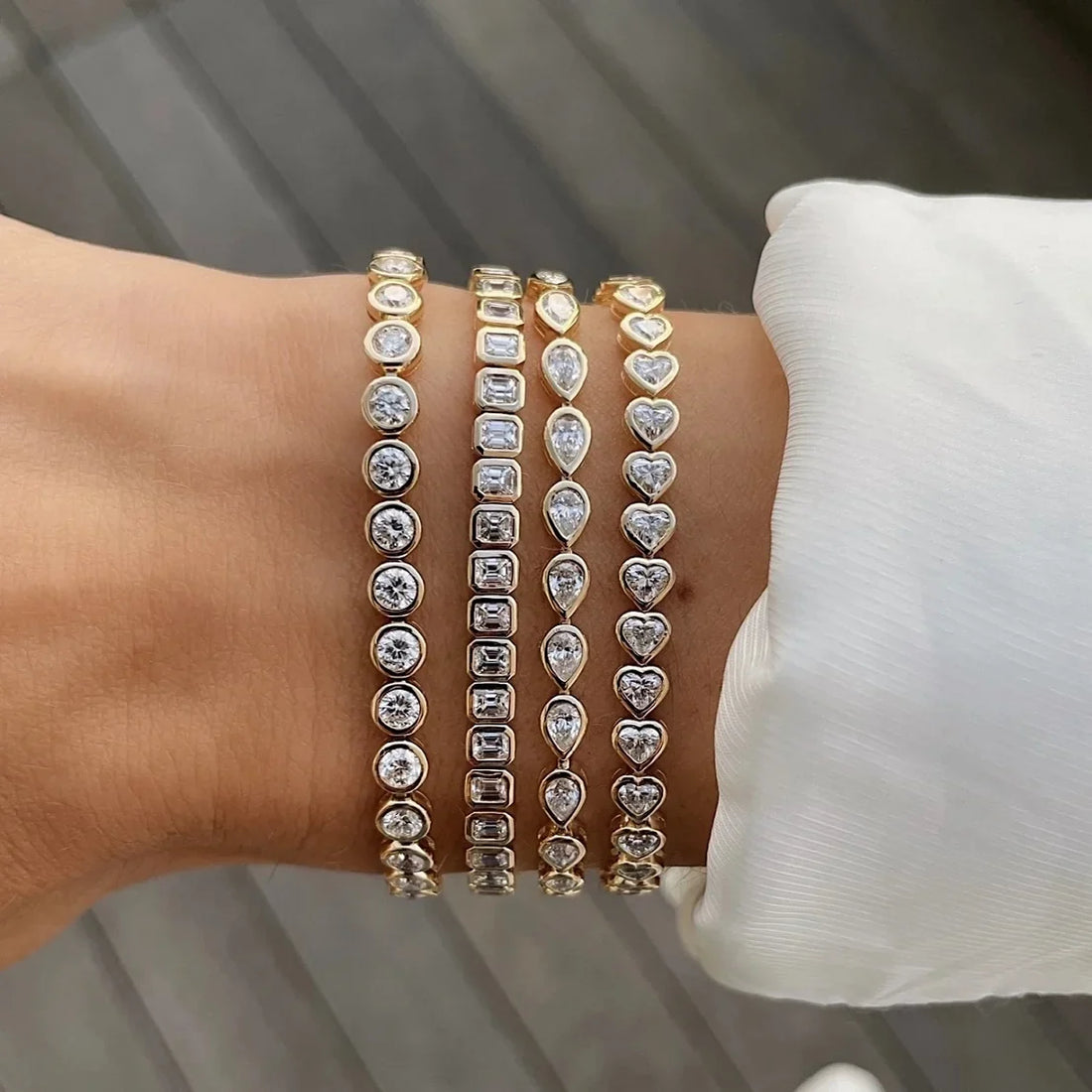 Cubic Zirconia Tennis Bracelet – Geometric Women's Jewelry