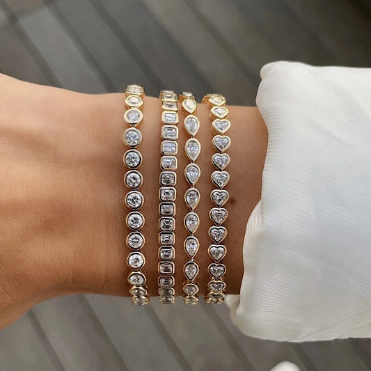 Cubic Zirconia Tennis Bracelet – Geometric Women's Jewelry