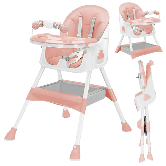 Baby High Chair – 3-in-1 Foldable Adjustable Feeding Chair
