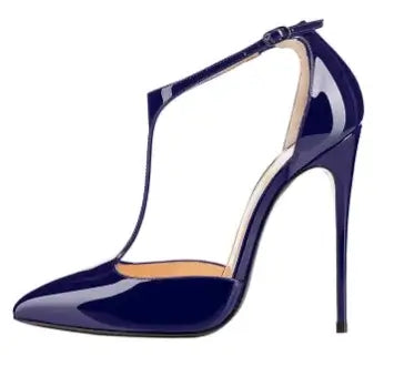 Women's Pointed Toe Stiletto Sandals – T-Strap High Heels