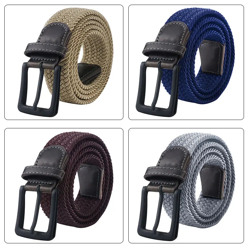 Men’s Canvas Tactical Belt – Metal Pin Buckle Military Style