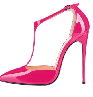T-Strap Hollow High Heels – Pointed Toe Sexy Stiletto Sandals