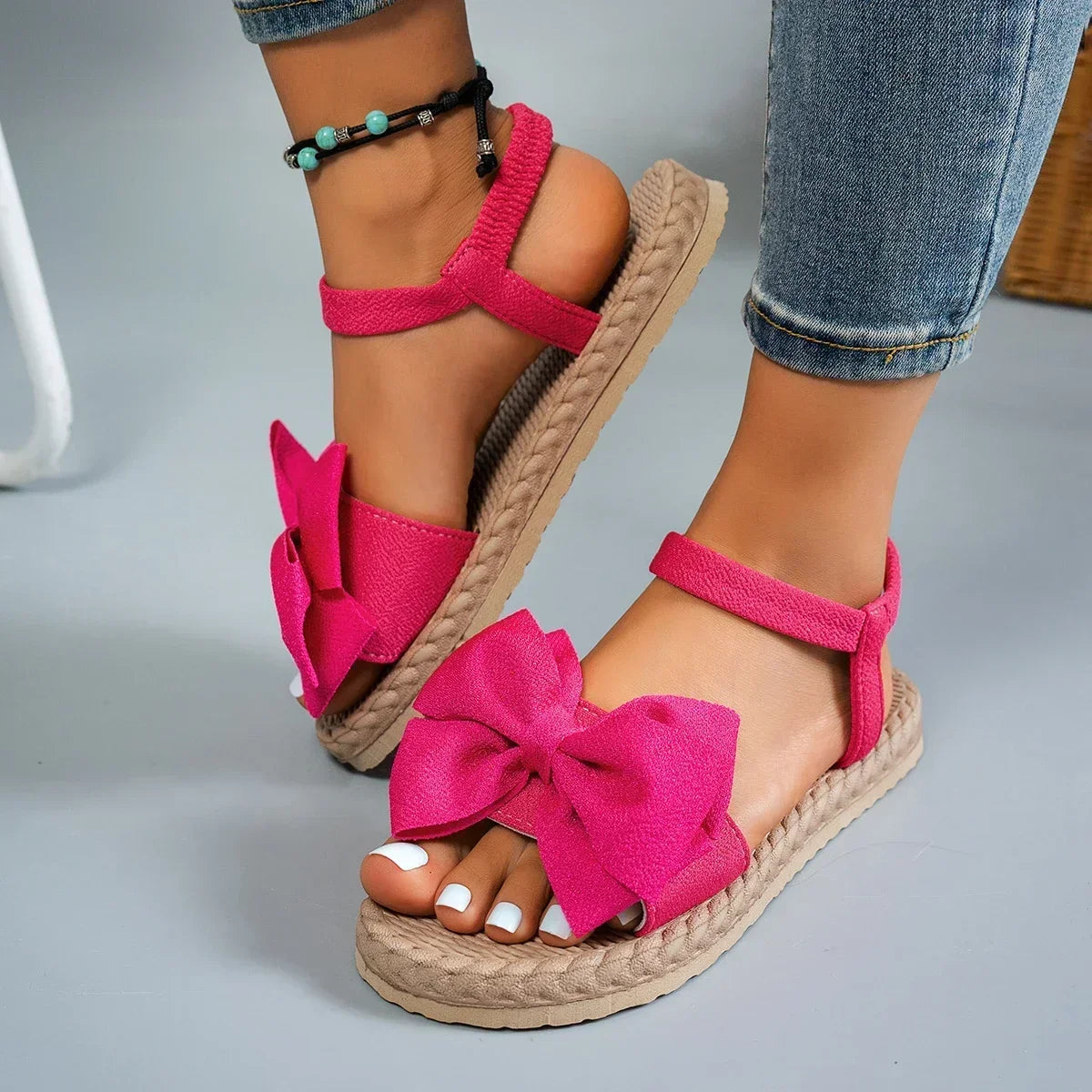 Bow Flat Sandals – Lightweight Anti-Slip Summer Slide