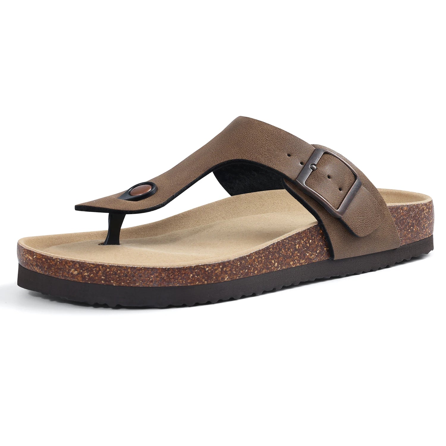 Cork Sandals – Leather Flat Mules with Arch Support