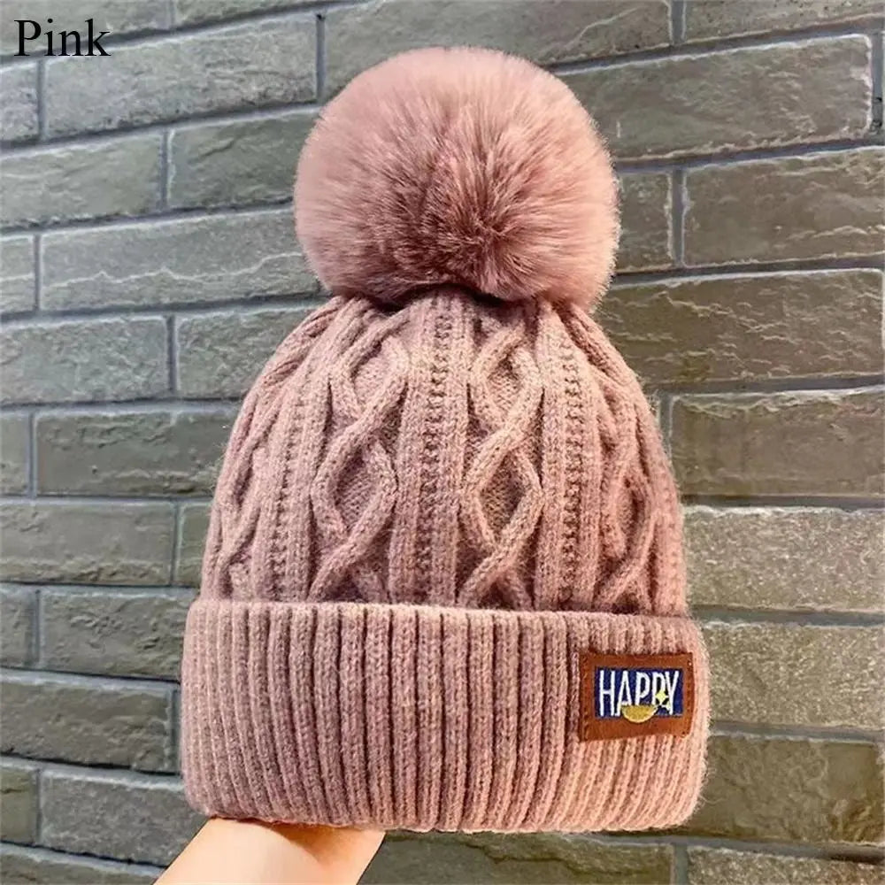 Women’s Winter Pom Pom Beanie – Warm Knitted Hat