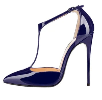 T-Strap Hollow High Heels – Pointed Toe Sexy Stiletto Sandals